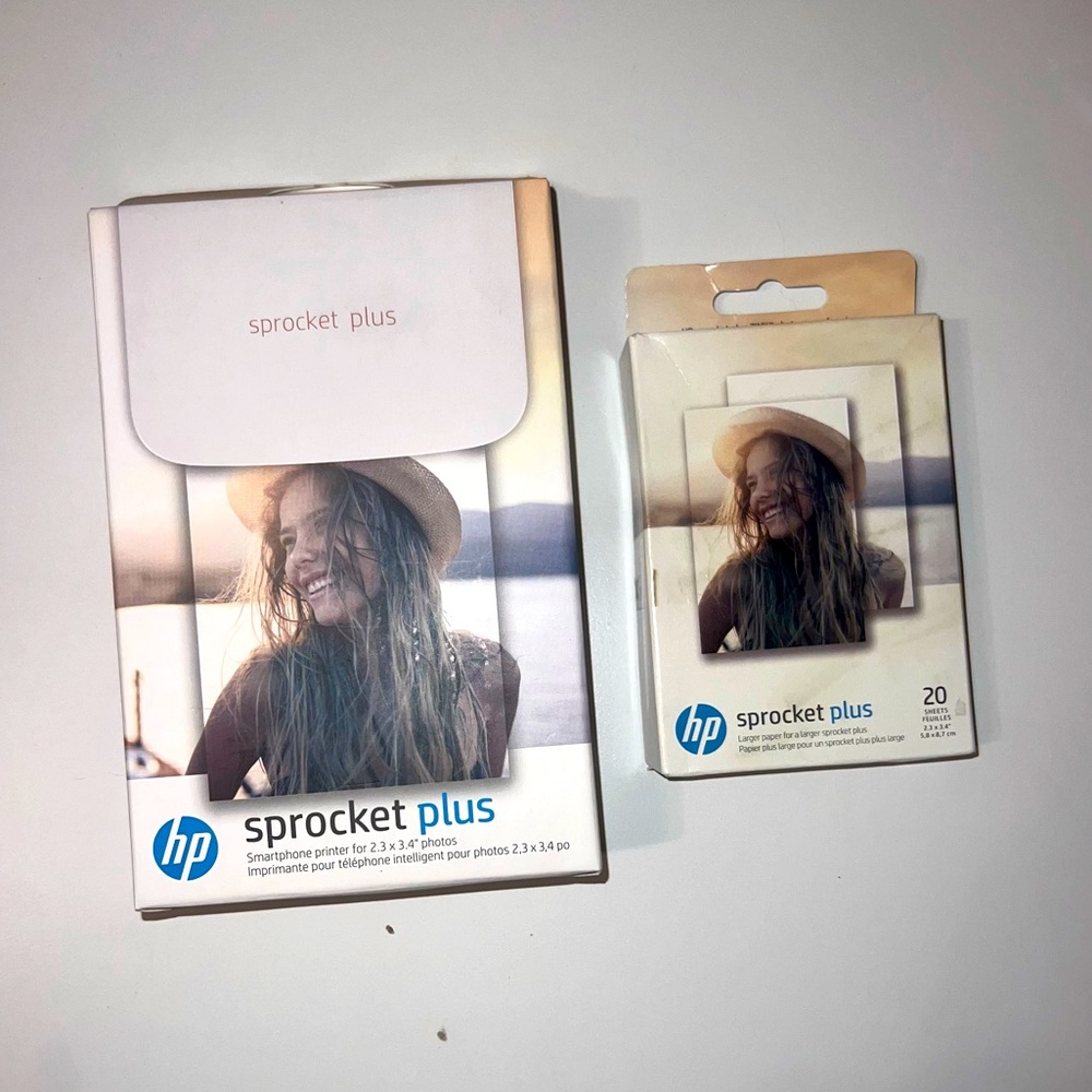 NWT HP Sprocket Plus Smartphone Printer with Paper